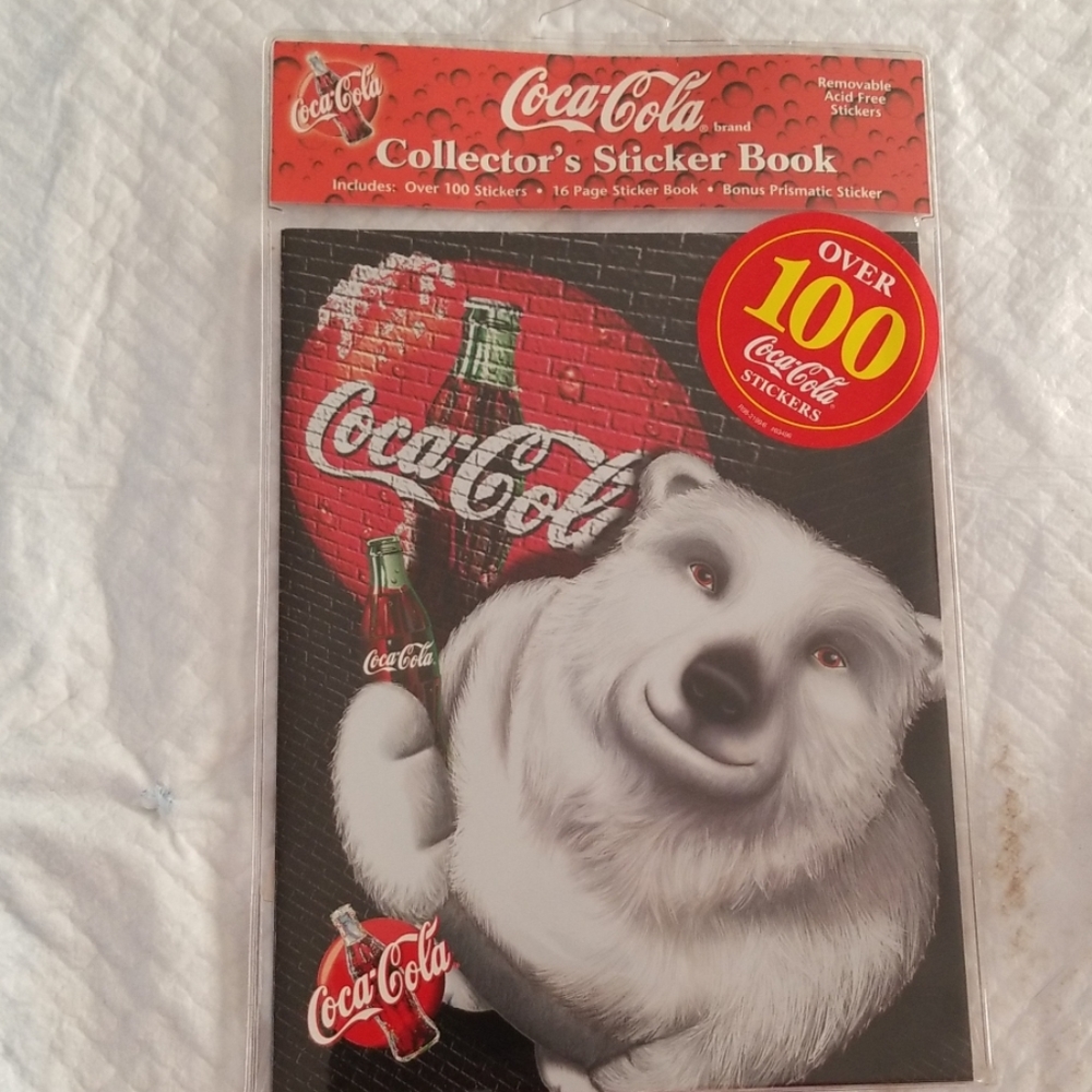 Coca-Cola sticker book with over 100 stickers